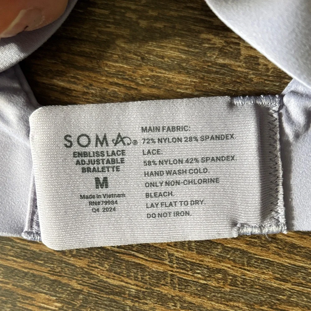 Soma Light Purple Lace Bralette size M EUC - Picture 2 of 4